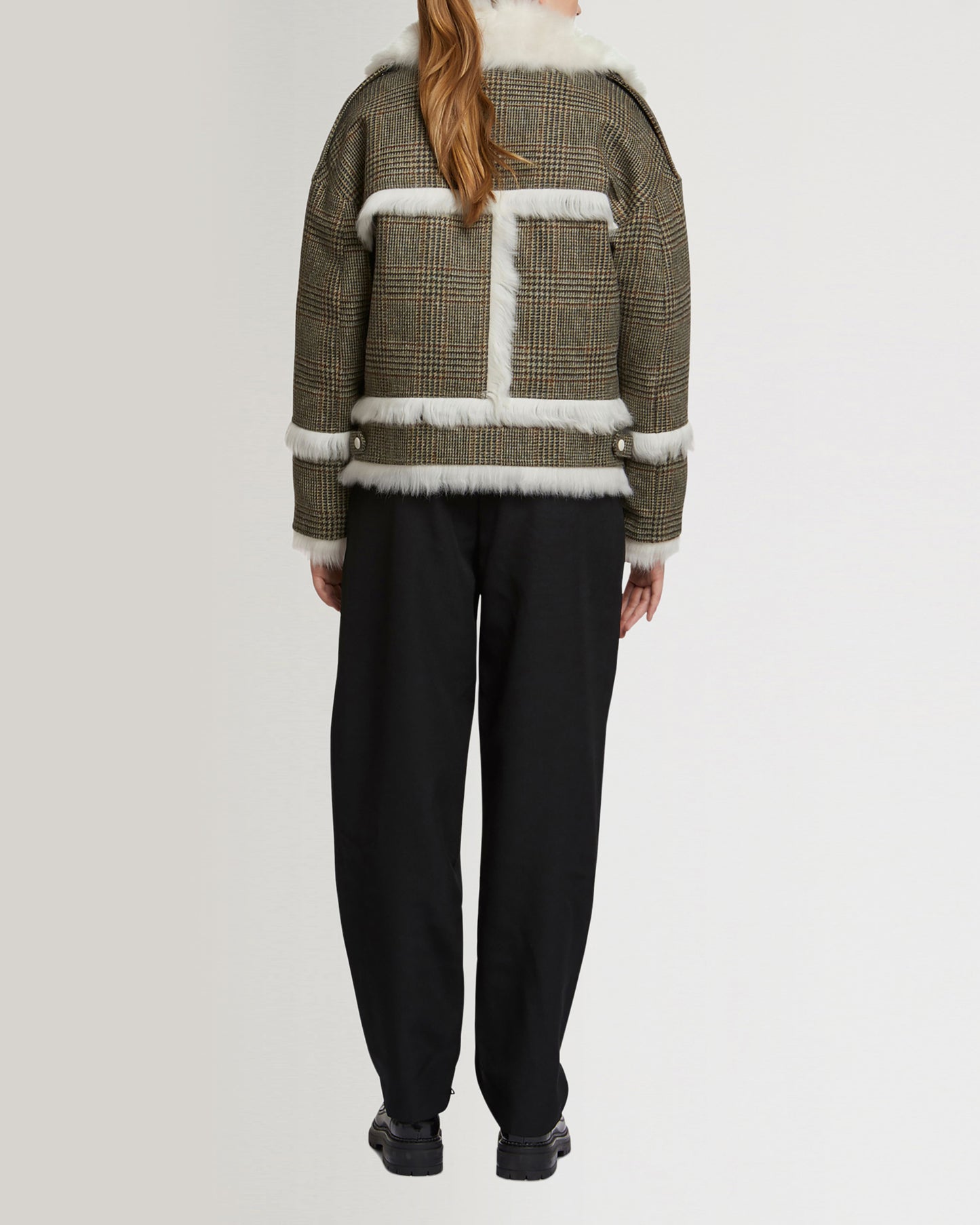 Soldes d'hiver  - Yves Salomon -Perfecto en laine et peau lainée