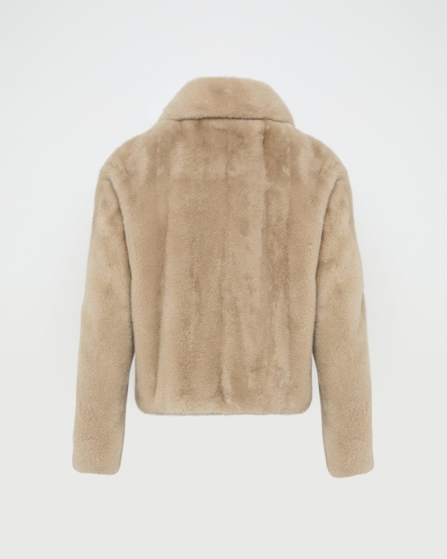 Veste courte en fourrure de vison à poils longs