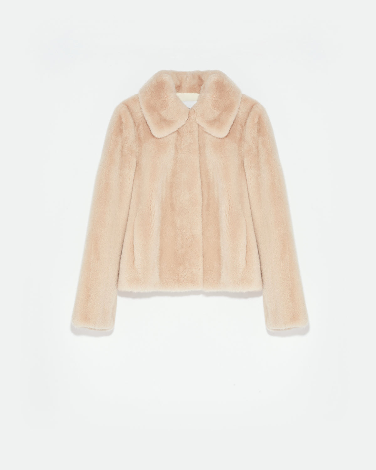 Short jacket in long-haired mink fur