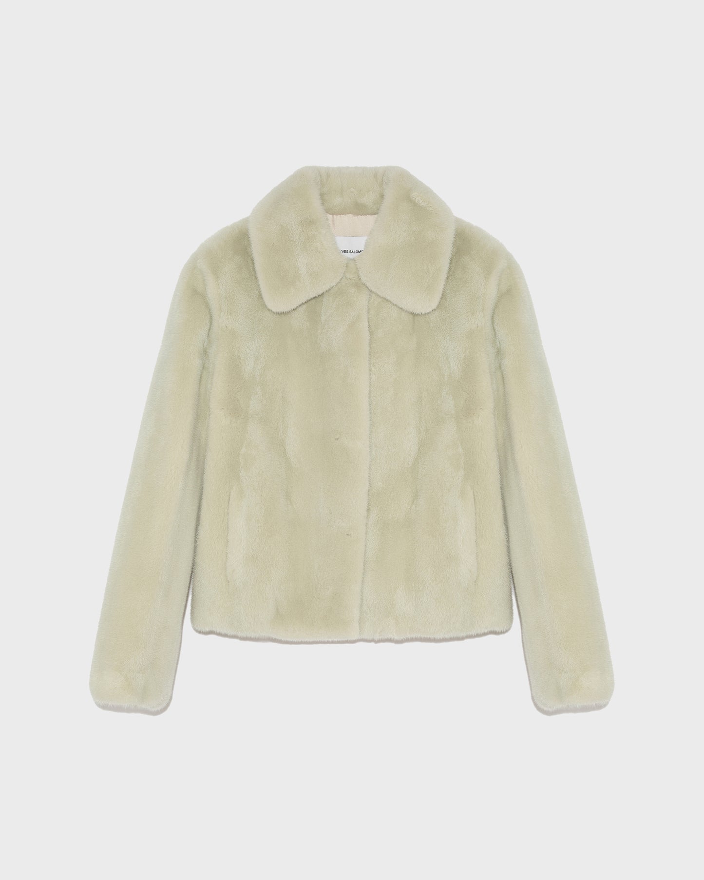 veste-courte-en-vison-a-poils-longs-vert-deau-23wyv31855vflxa8170 -Yves Salomon