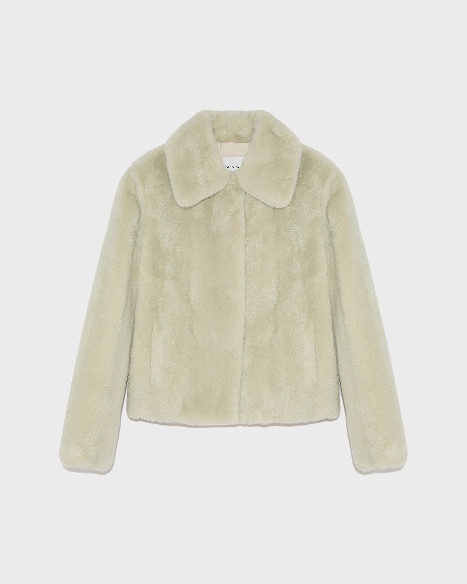 veste-courte-en-vison-a-poils-longs-vert-deau-23wyv31855vflxa8170 -Yves Salomon