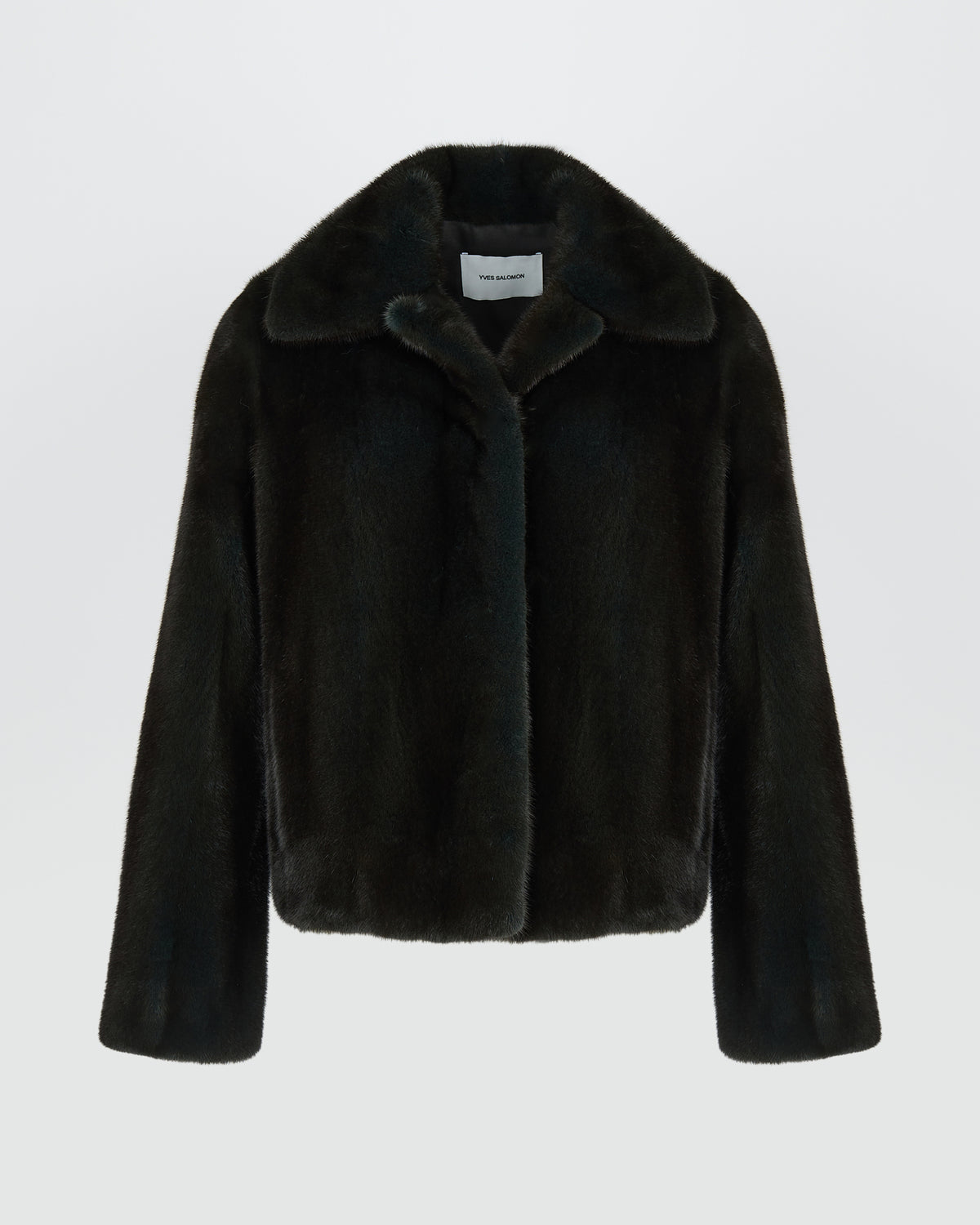 Veste courte en fourrure de vison à poils longs - Yves Salomon - Nouvelle collection Automne Hiver