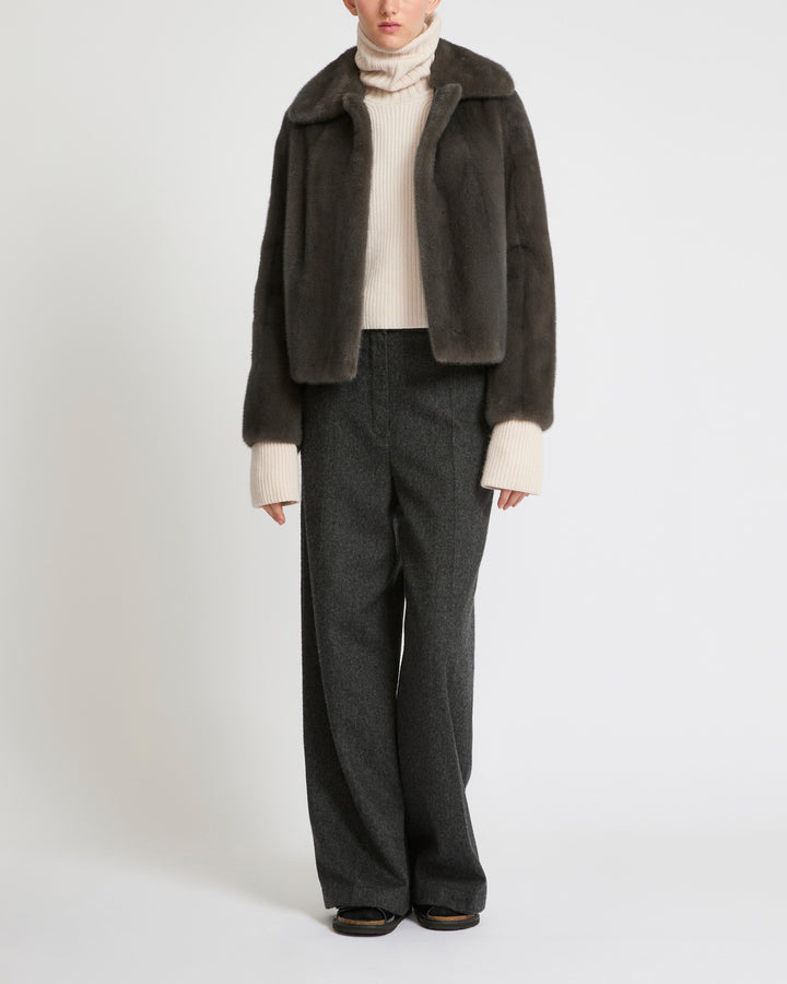 veste-courte-en-vison-a-poils-longs-fusain-23wyv31855vflxa9015 -Yves Salomon