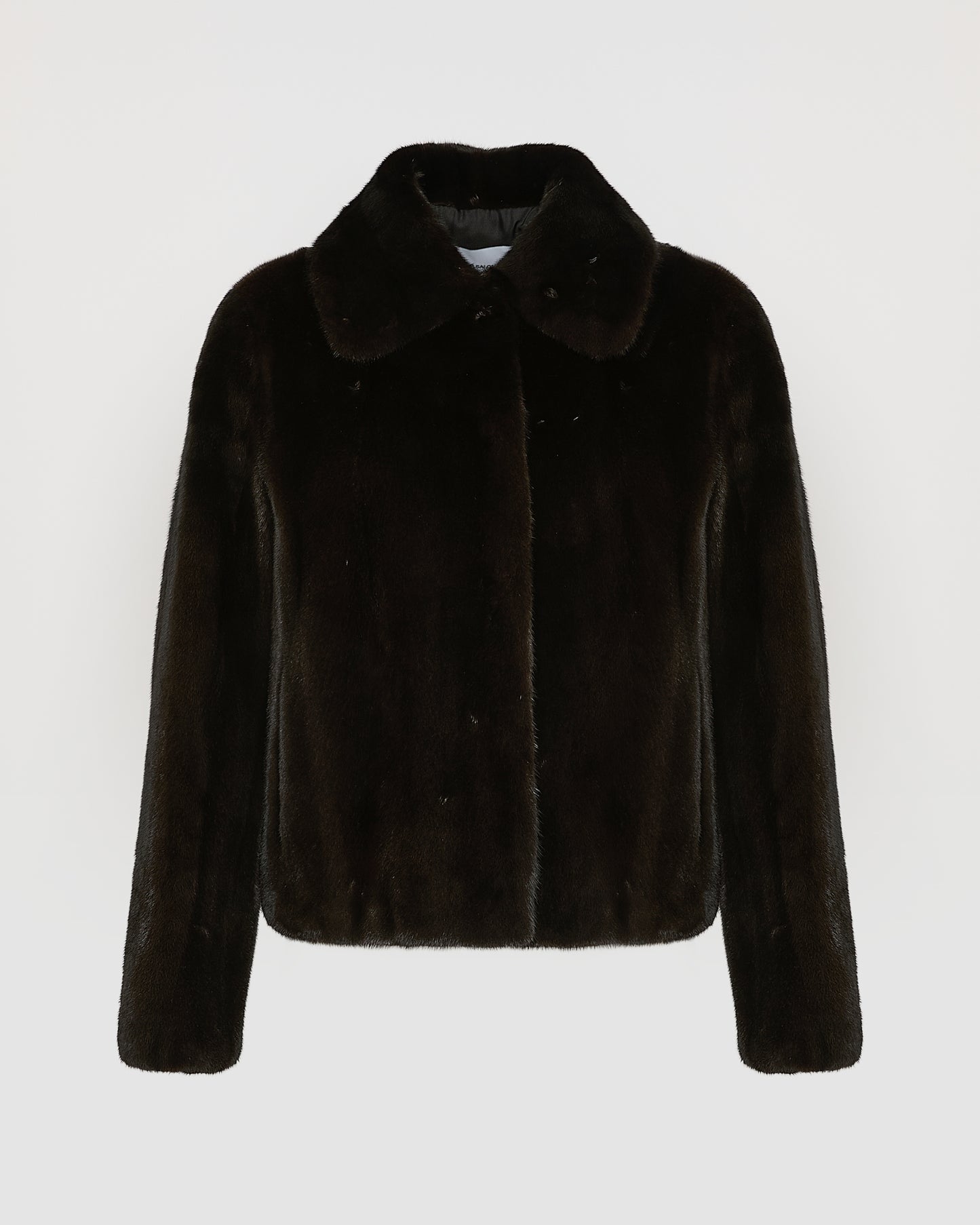 Veste courte en fourrure de vison à poils longs