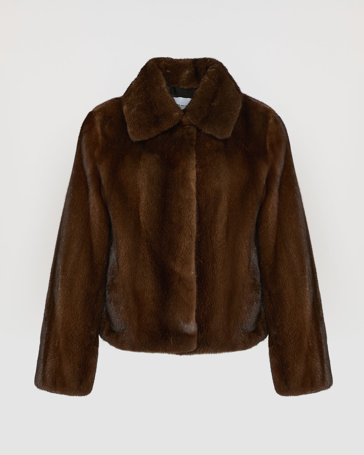 Veste courte en fourrure de vison à poils longs