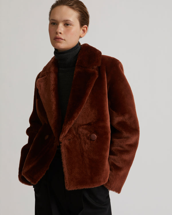 Veste courte en agneau mérinos