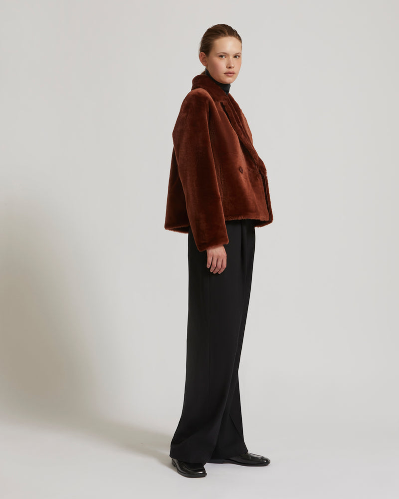 Veste courte en agneau mérinos