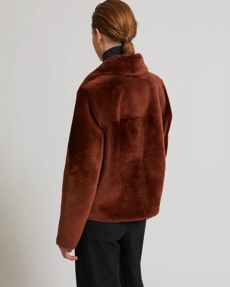 Veste courte en agneau mérinos