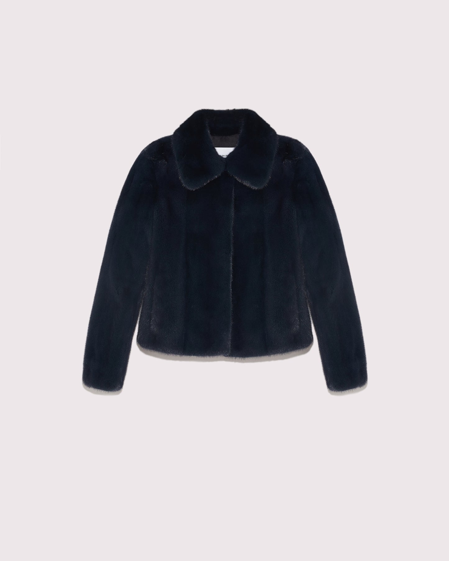 Veste courte en fourrure de vison à poils longs