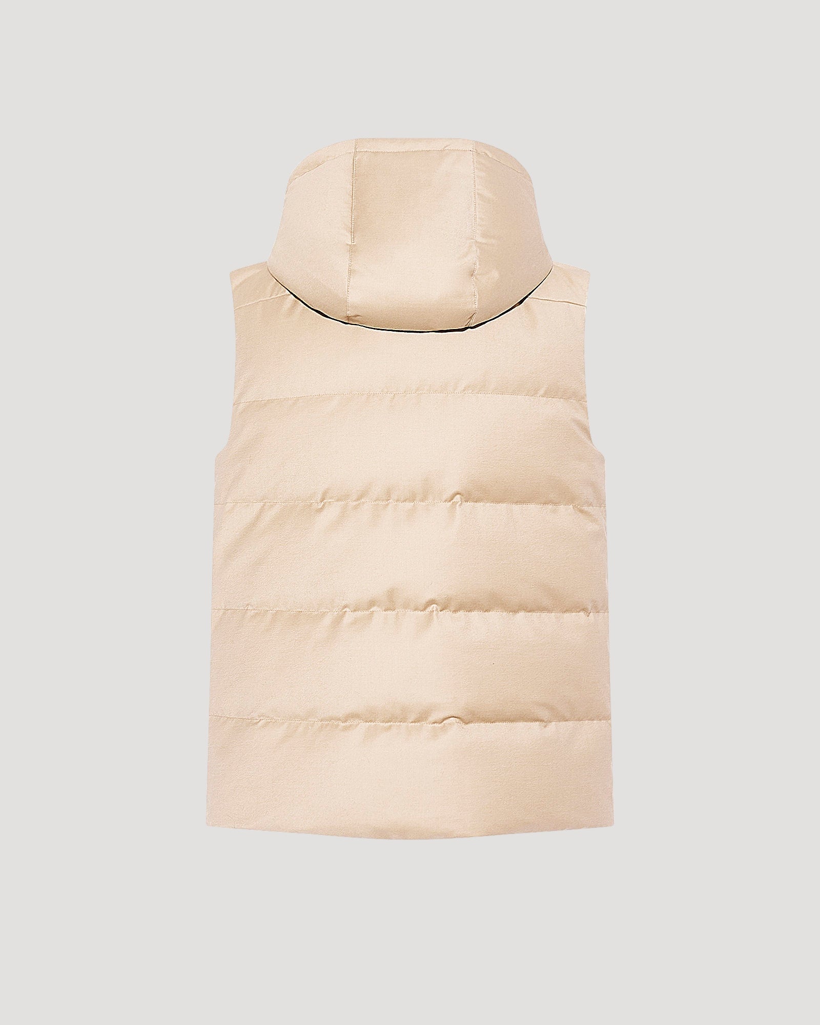 Down Gilet made with Loro Piana fabric with mink fur trim – Yves