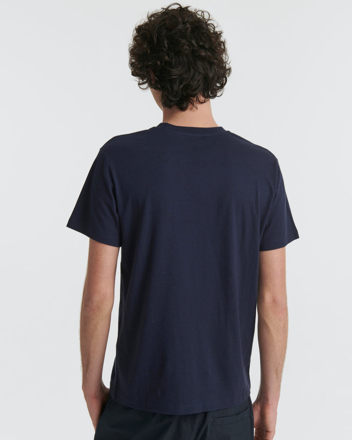 Cotton-cashmere jersey T-shirt - blue