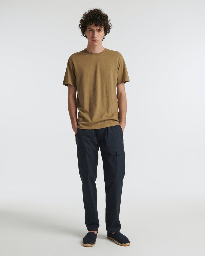 Cotton-cashmere jersey T-shirt - khaki