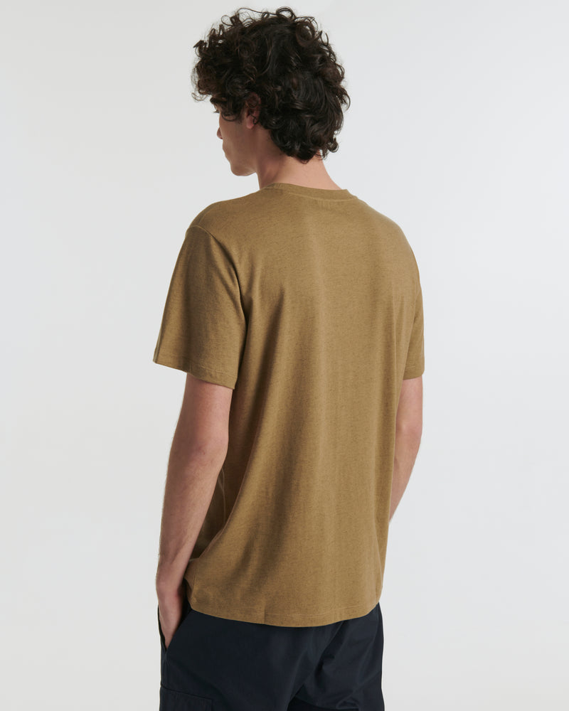 Cotton-cashmere jersey T-shirt - khaki