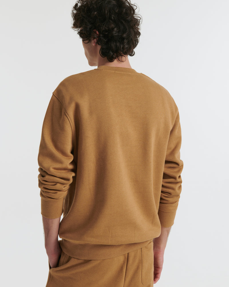 Fleece cotton-cashmere sweatshirt - camel