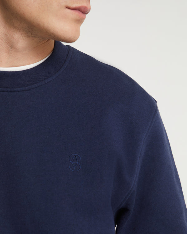 Fleece cotton-cashmere sweatshirt - blue