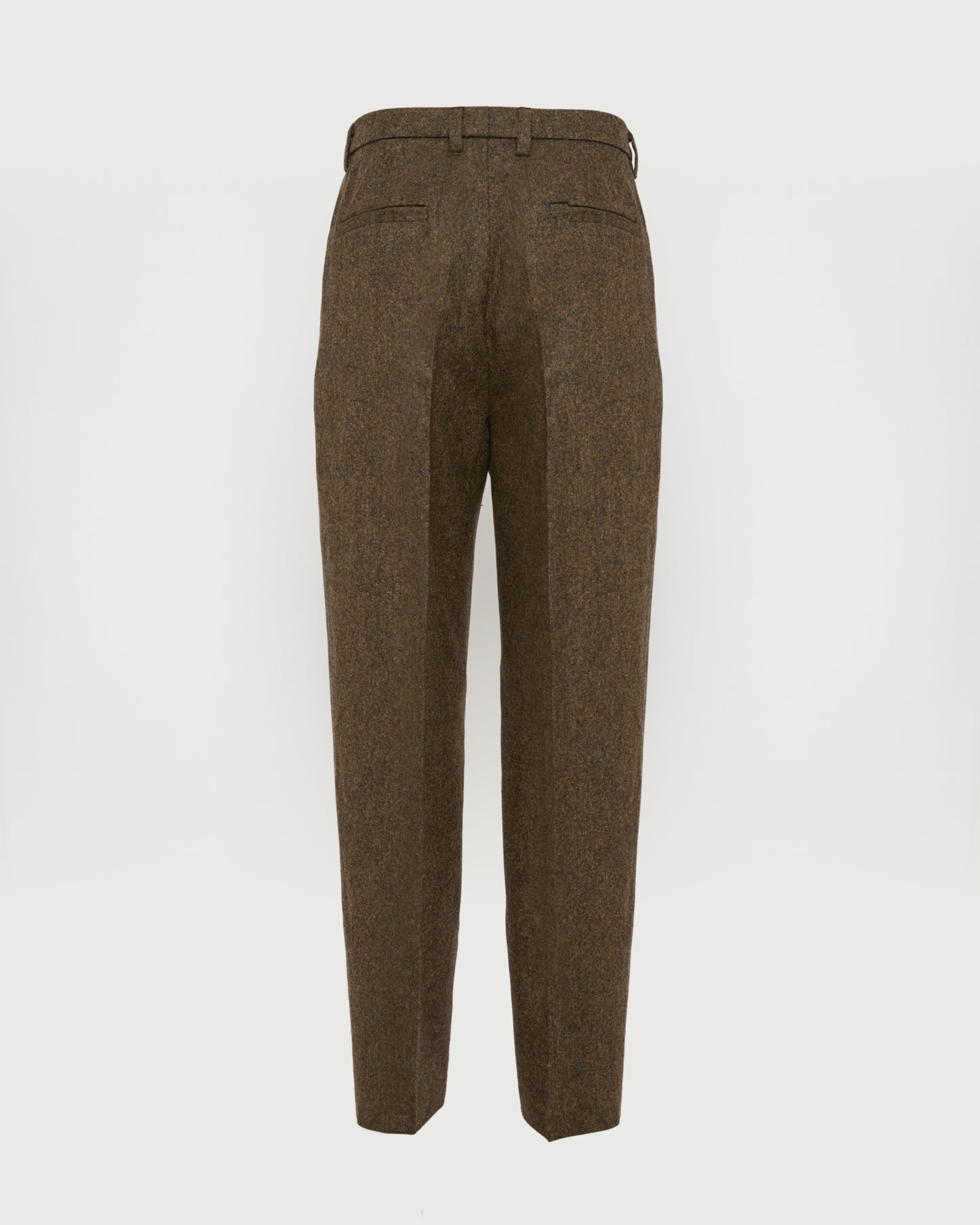 Straight-leg cashmere and wool tweed trousers