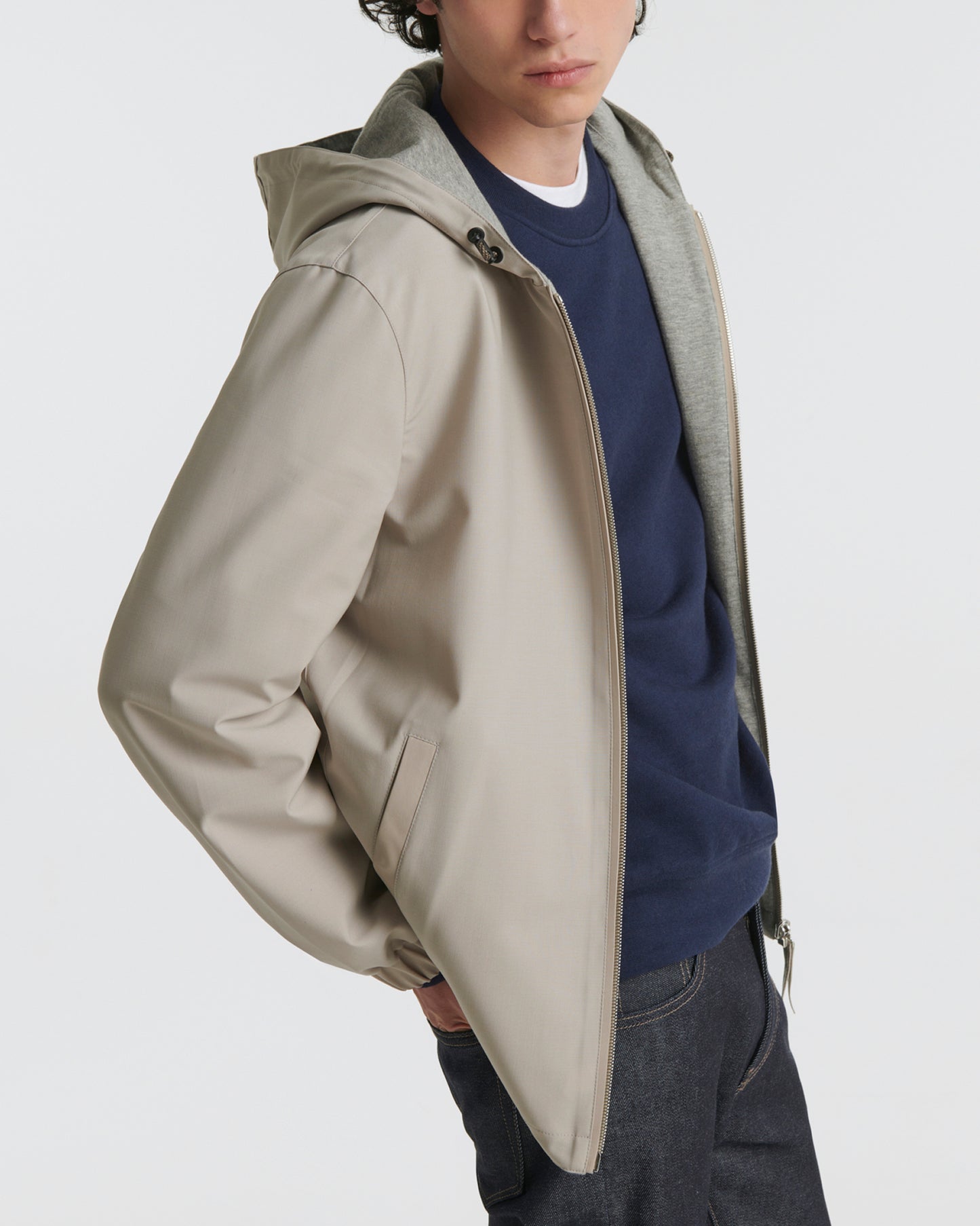 Veste réversible en laine froide imperméable