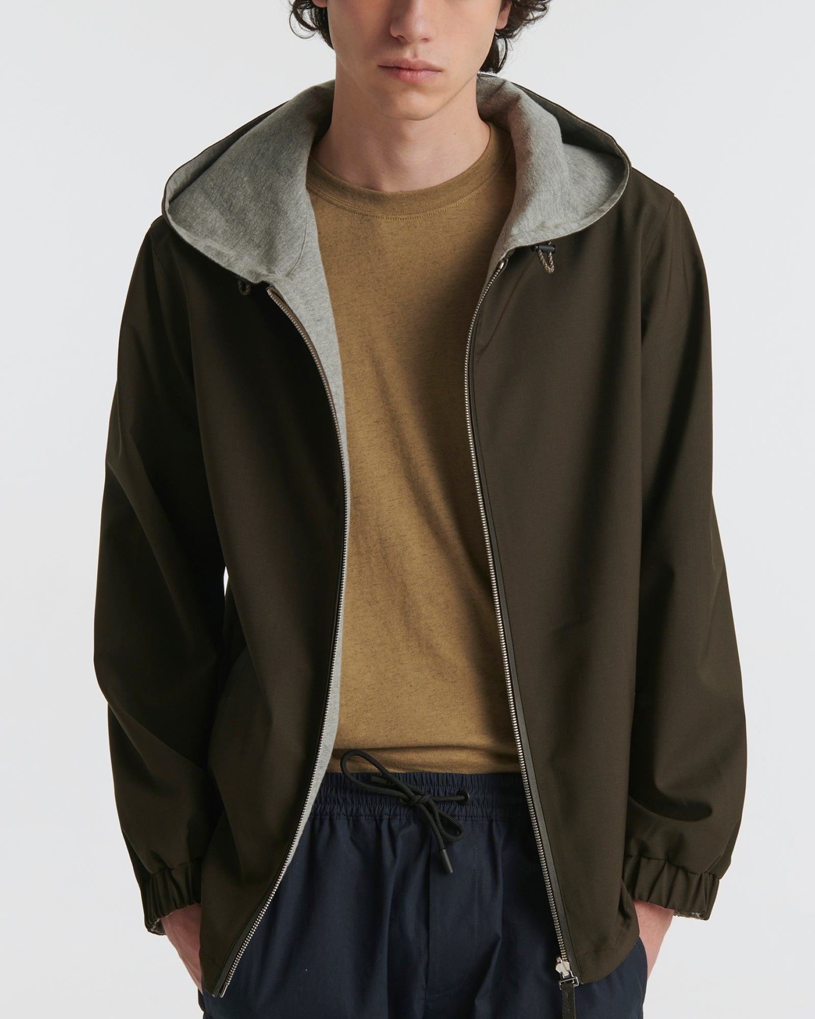 Soldes  - veste-en-laine-froide-waterproof-marron-24ehv01864b16wa2042 -Yves Salomon