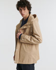 Parka courte en coton mélangé imperméable
