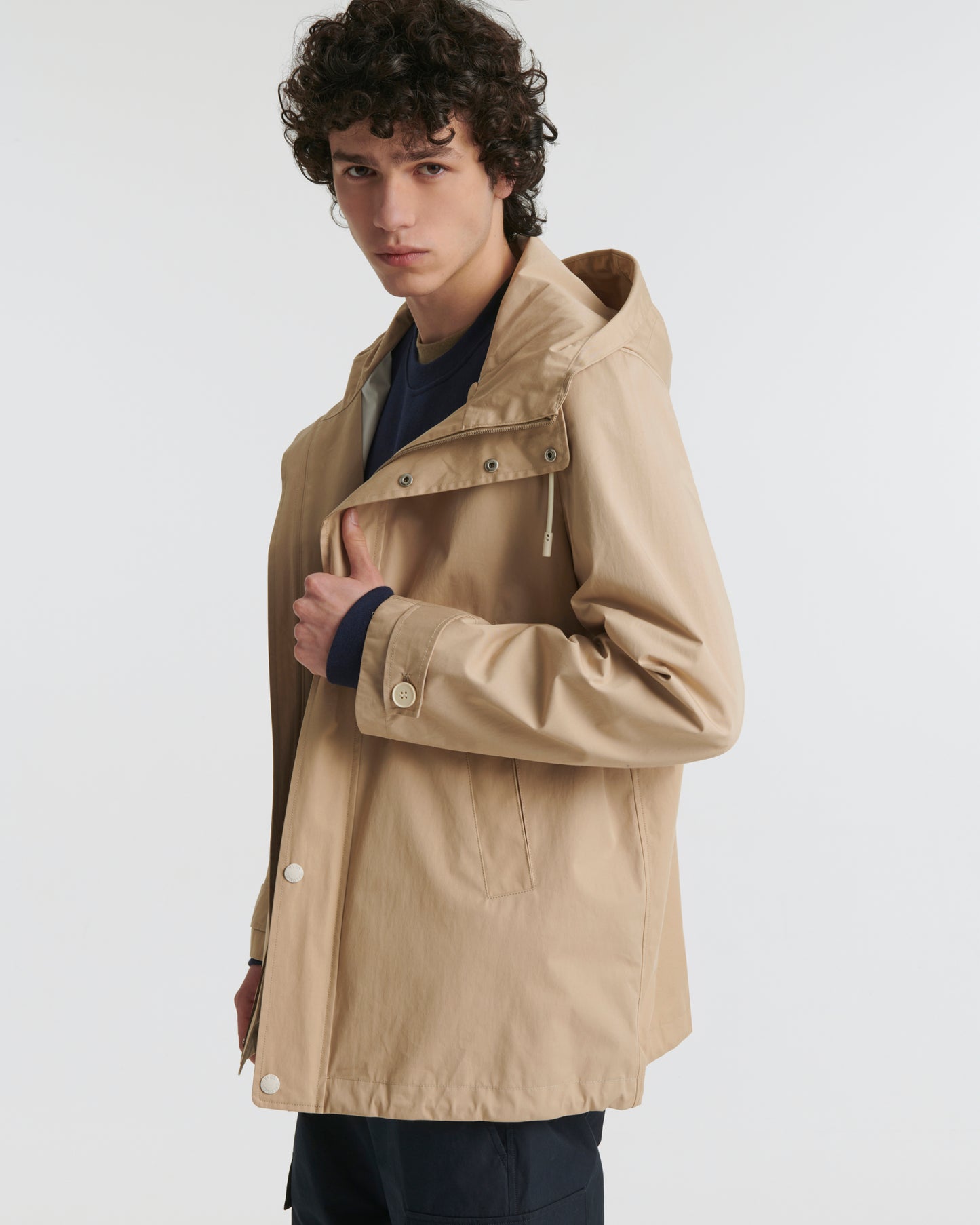 Ventes privées - parka-courte-en-coton-melange-waterproof-blanc-24ehv02977b04wa1035 -Yves Salomon