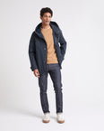 Parka courte en tissu technique mix coton