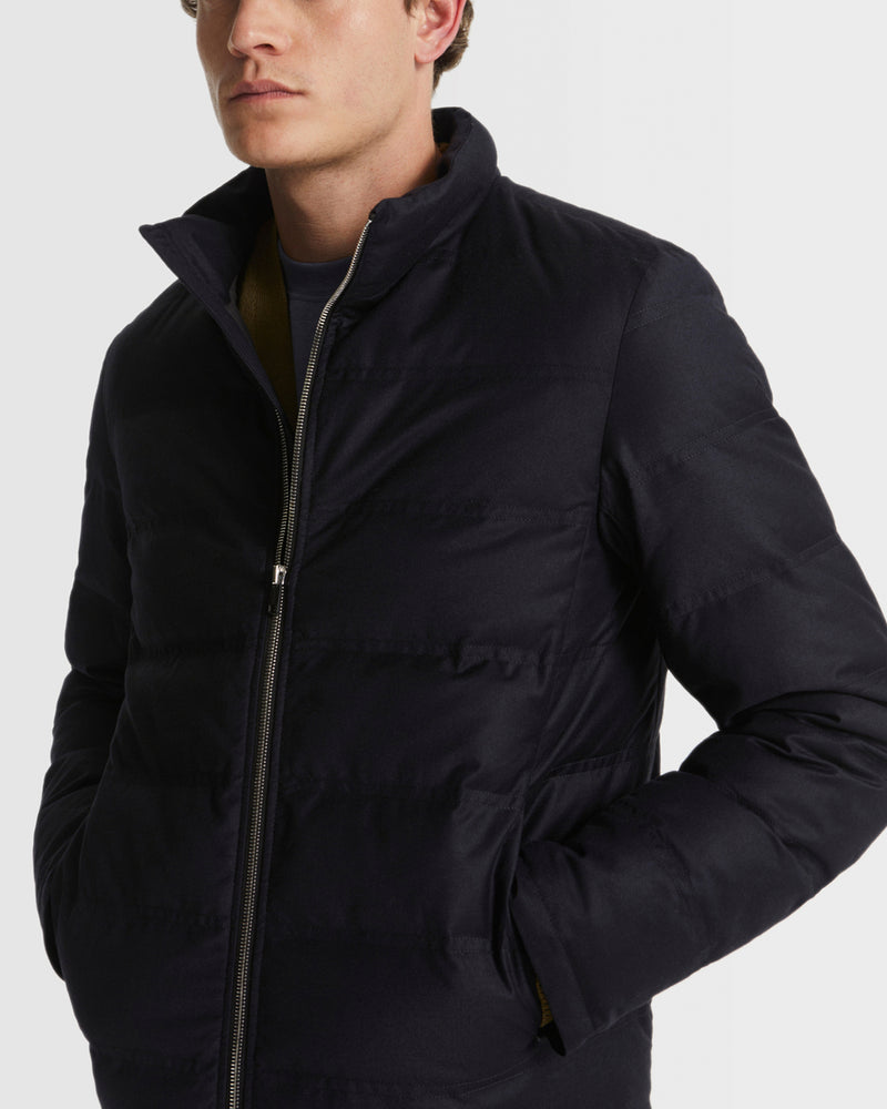 Doudoune en tissu laine-soie Loro Piana imperméable