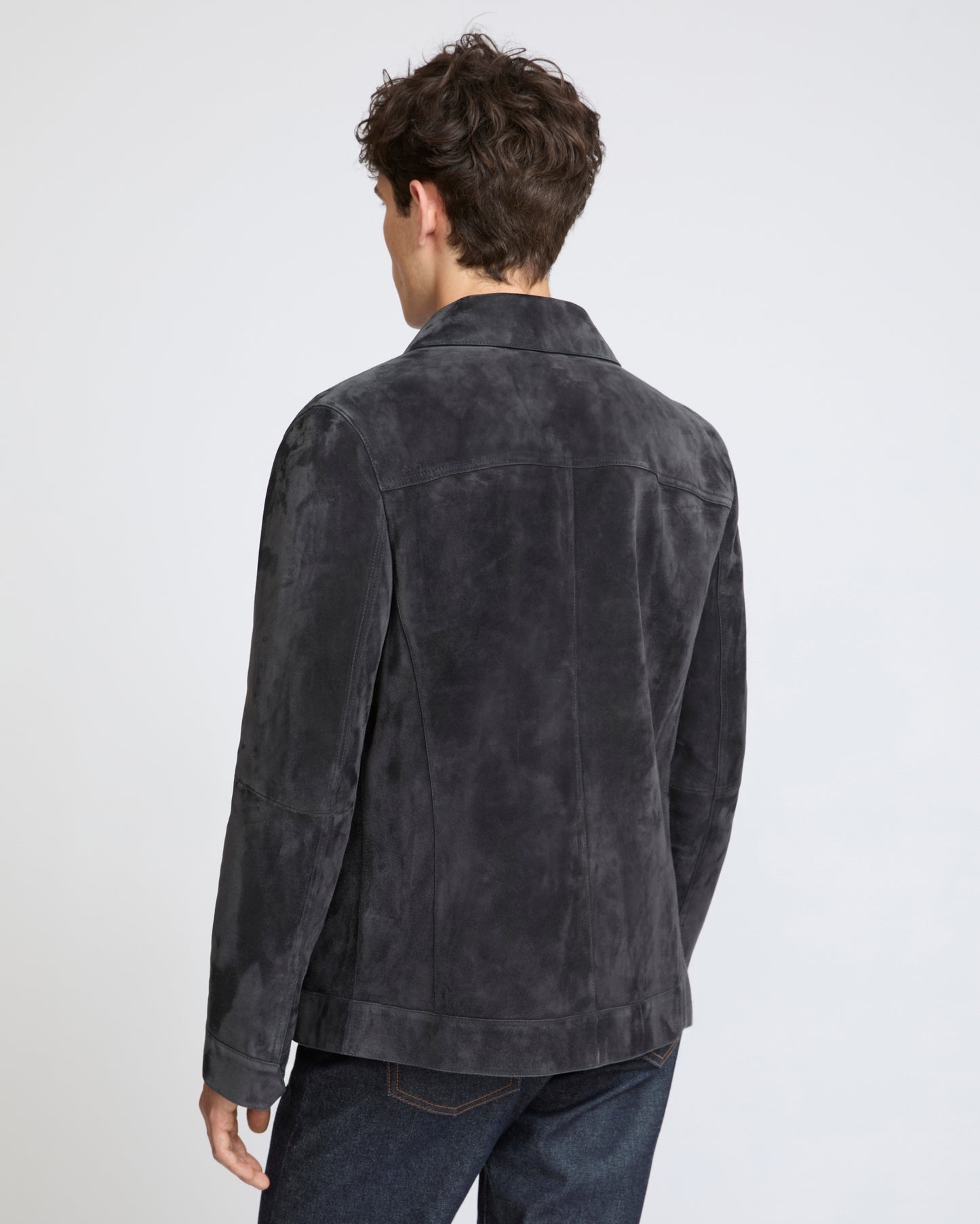 Veste en cuir de veau suède- Yves Salomon - Nouvelle collection Automne Hiver