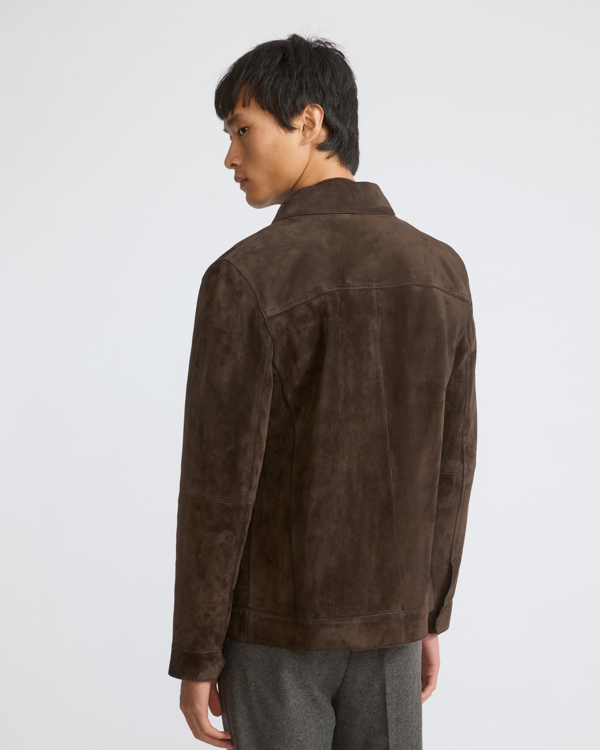 Veste en cuir de veau suède - Yves Salomon - Nouvelle collection Automne Hiver