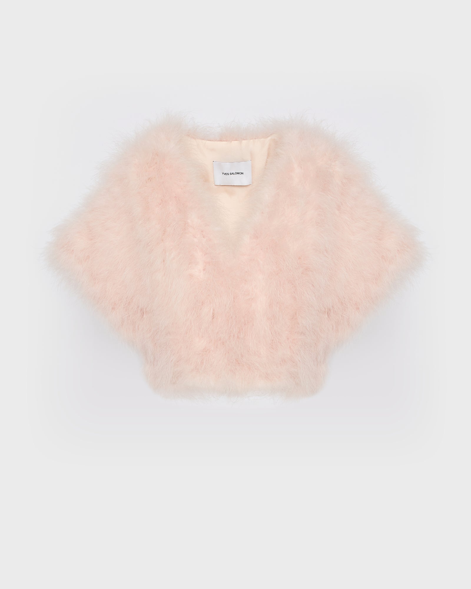 Boléro court en plumes -Yves salomon - Nouvelle collection Printemps Été