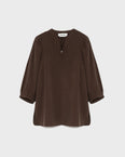Blouse à lacet en crépon de soie