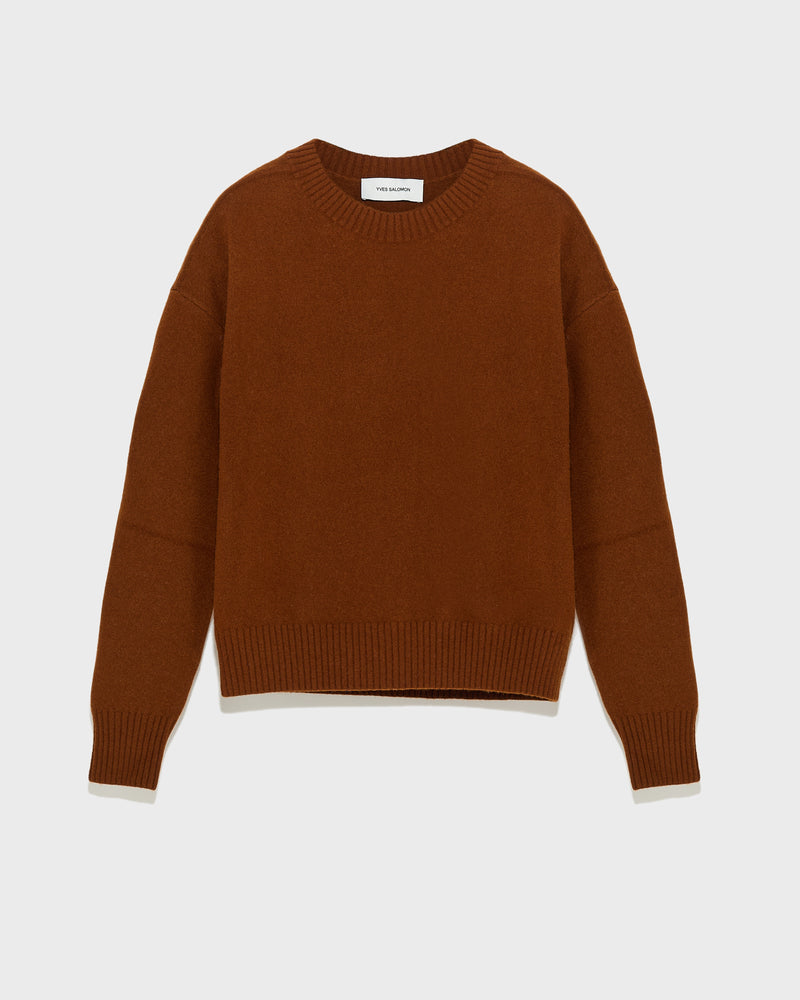 Pull en maille mérinos-Yves Salomon - Soldes d'hiver - Winter Sale