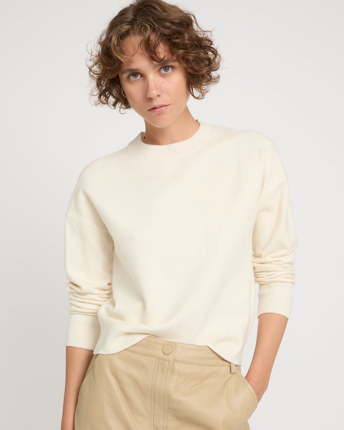 Pull en maille mérinos -Yves Salomon