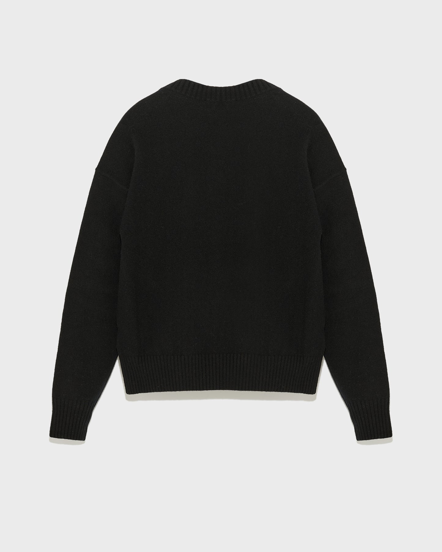 pull-en-maille-merinos-noir-24eyh30955mamvc99 -Yves Salomon