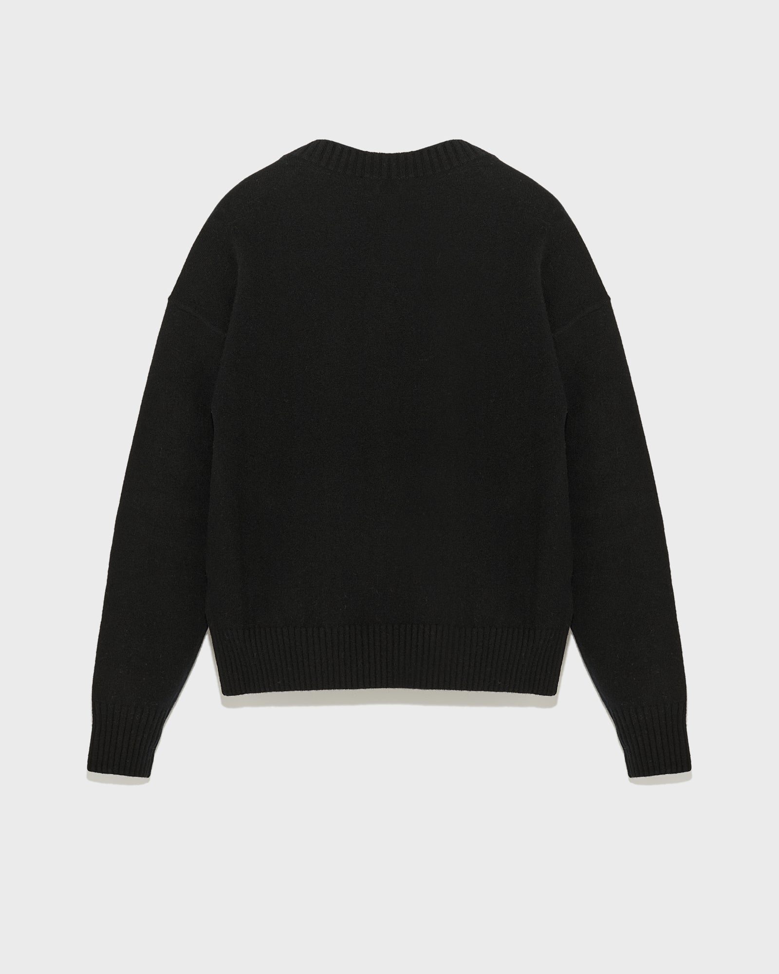 pull-en-maille-merinos-noir-24eyh30955mamvc99 -Yves Salomon