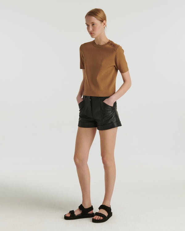 Knitted T-shirt - brown