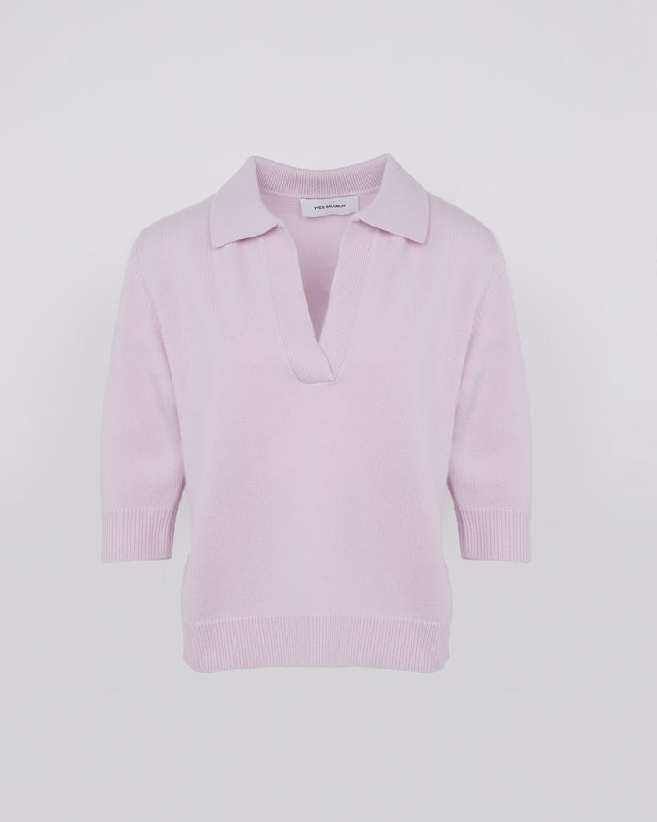 Knit polo shirt