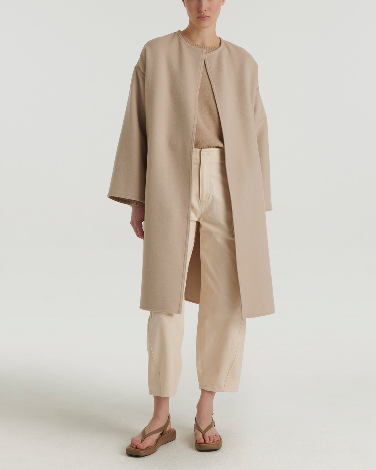 Double-sided cashmere oversized coat