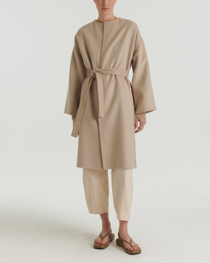 Manteau oversize en cachemire double face