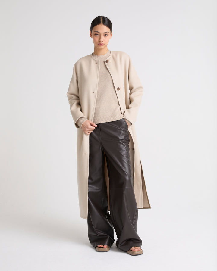 Manteau en lainage cachemire double face