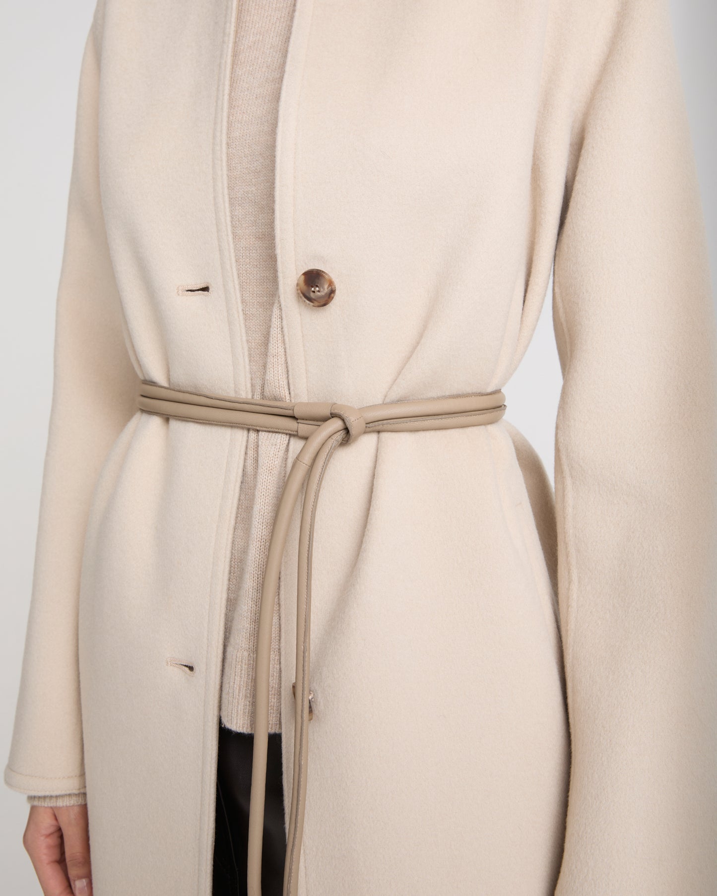 Manteau en lainage cachemire double face
