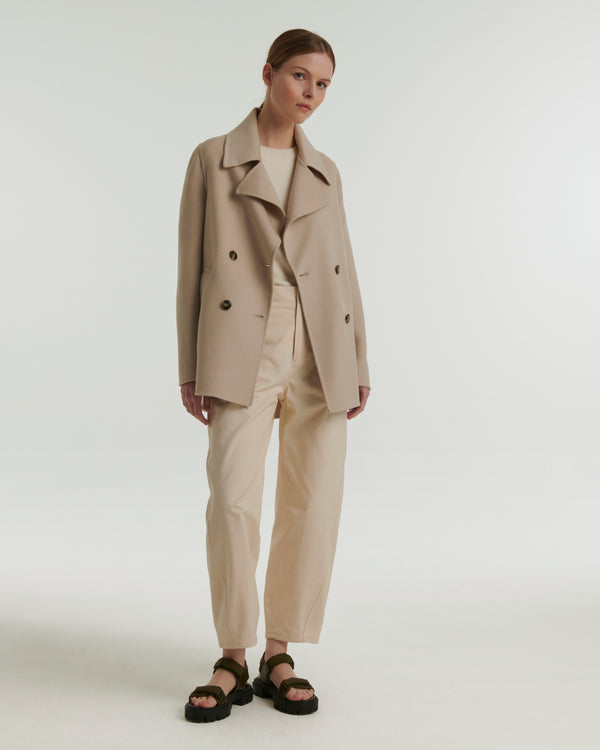 Double-sided cashmere jacket - beige