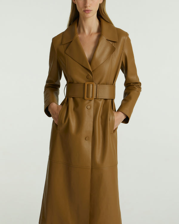 Trench en cuir d'agneau