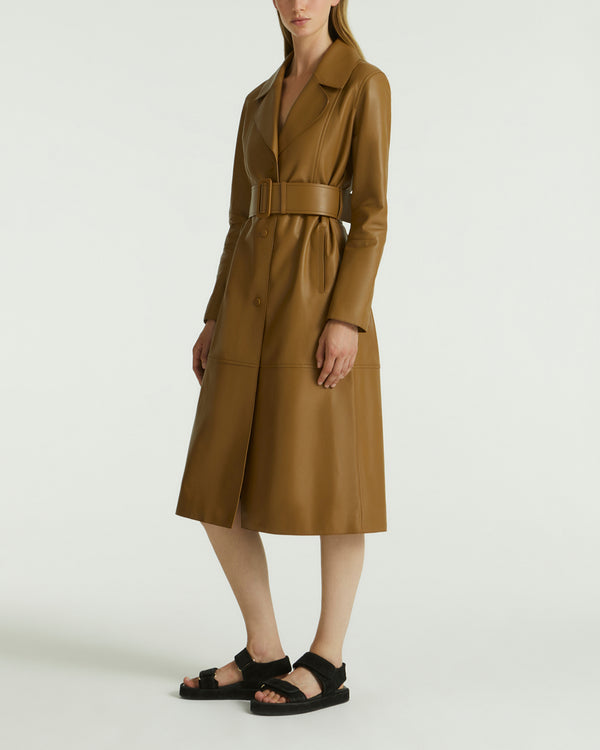 Trench en cuir d'agneau