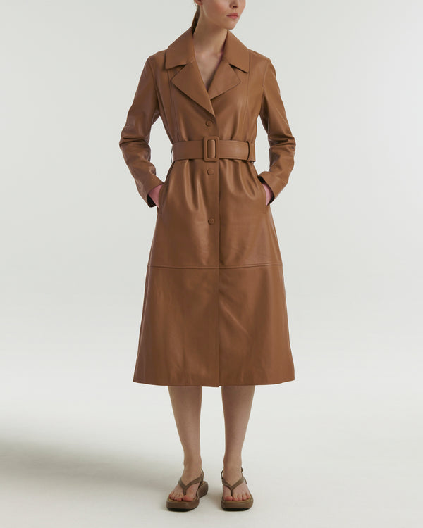 Trench en cuir d'agneau