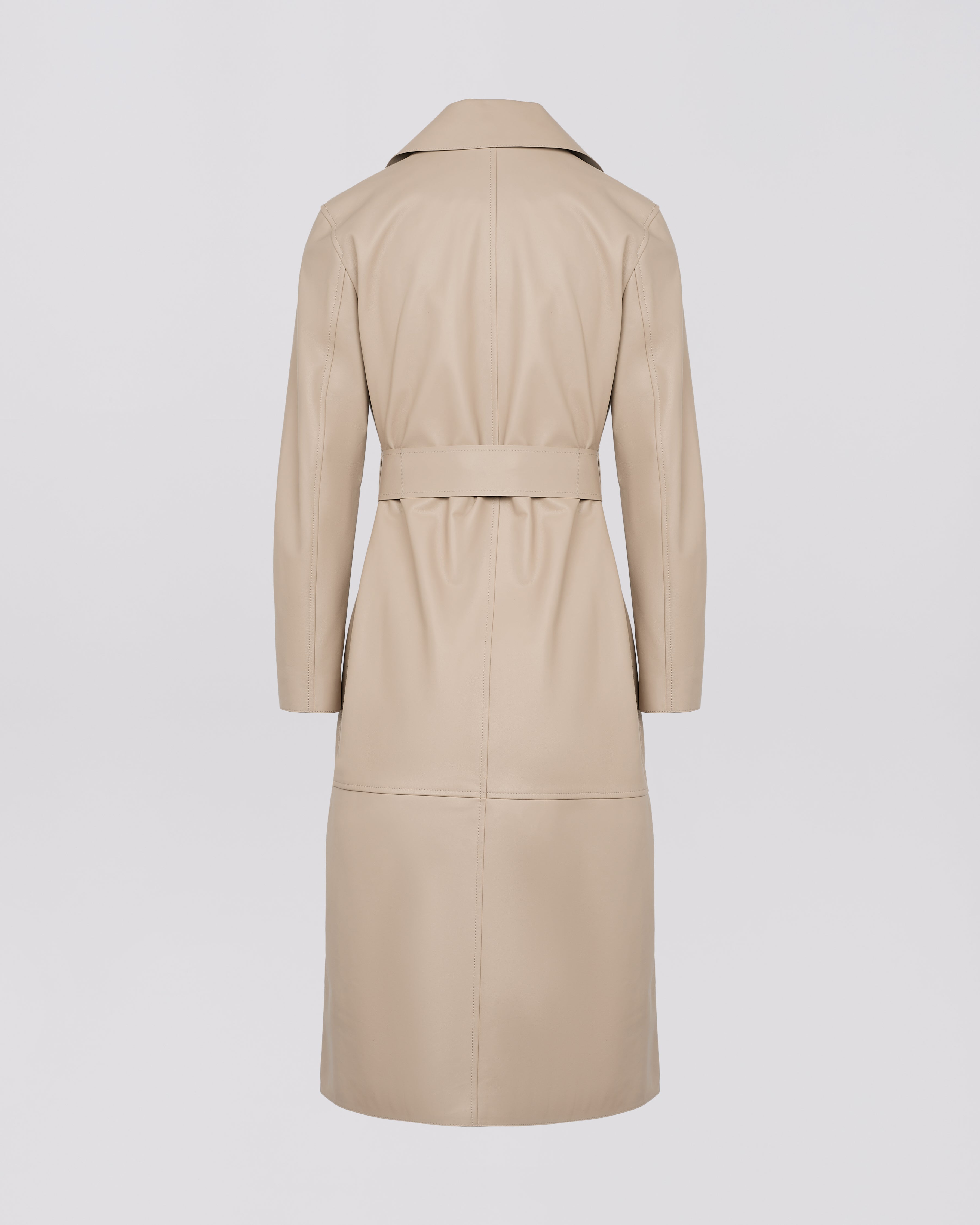 Long lamb leather trench coat - beige - Private sale – Yves Salomon