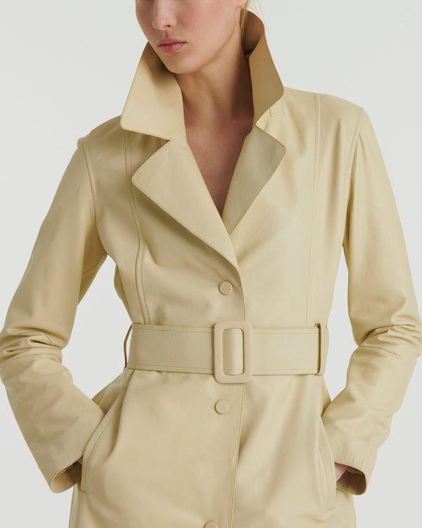 Trench en cuir d'agneau
