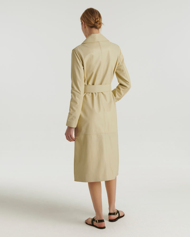 Trench en cuir d'agneau