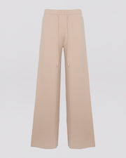 Pantalon large en maille mérinos