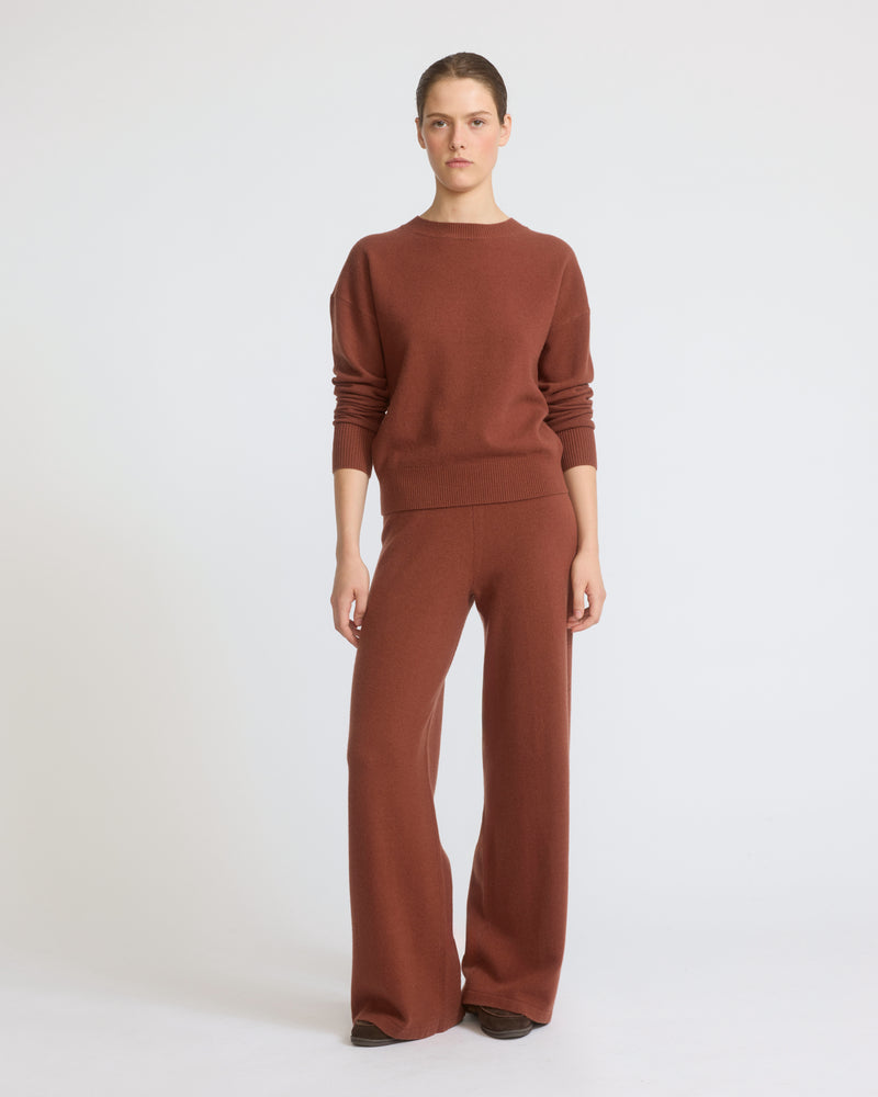 Pantalon large en maille mérinos - Yves Salomon - Nouvelle collection Automne Hiver