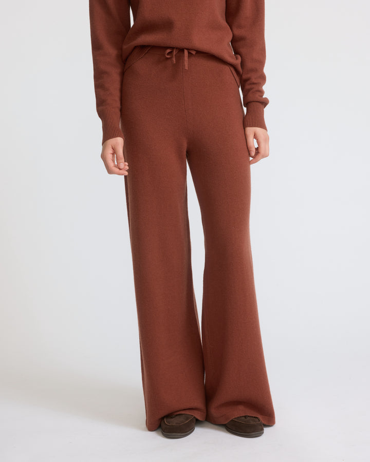 Pantalon large en maille mérinos - Yves Salomon - Nouvelle collection Automne Hiver